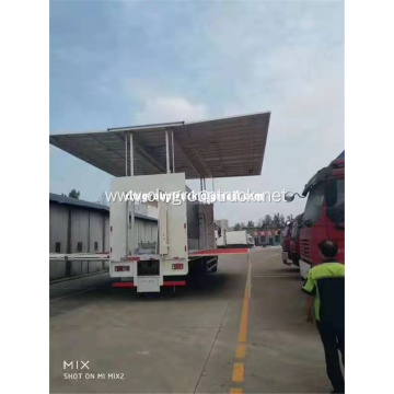 Diesel 6 wheeler hydraulic enclosed stage truck